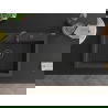 Mexen Elix granitový drez 1-komorový 700 x 500 mm, čierny bodkovaný, čierny sifón - 6526701005-76-B