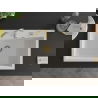 Mexen Elix granitový kuchynský drez 1-komorový 800 x 500 mm, biely, zlatý sifón - 6527801005-20-G