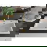 Mexen Elix granitový kuchynský drez 1-komorový 800 x 500 mm, biely, zlatý sifón - 6527801005-20-G