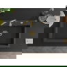 Mexen Elix granitový drez s 1 komorou 800 x 500 mm, čierny škvrnitý, zlatý sifón - 6527801005-76-G
