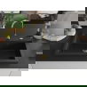 Mexen Elix žulový drezový s jednou komorou 800 x 500 mm, čierny/strieborný metalik, zlatý sifón - 6527801005-73-G