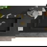 Mexen Elix granitový kuchynský drez 1-komorový 800 x 500 mm, čierny, sifón zlatý - 6527801005-77-G