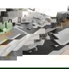 Mexen Elix granitový kuchynský drez 1-komorový 800 x 500 mm, biely, čierny sifón - 6527801005-20-B