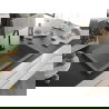 Mexen Elix kuchynský drez z granitu s 1 komorou 800 x 500 mm, sivý, čierny sifón - 6527801005-71-B
