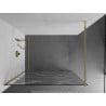 Mexen Kioto sprchová stena Walk-in 90 x 200 cm, biela vlna 8 mm, zlatá - 800-090-101-50-97