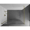 Mexen Kioto sprchová stena Walk-in 100 x 200 cm, biela vlna 8 mm, zlatá - 800-100-101-50-97