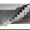 Mexen Kioto sprchová stena 90 x 200 cm, transparentnéné/biely vzor 8 mm, zlatoružová - 800-090-101-60-97