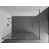 Mexen Kioto Sprchová stena Walk-in 90 x 200 cm, biela vlna 8 mm, ružové zlato - 800-090-101-60-97