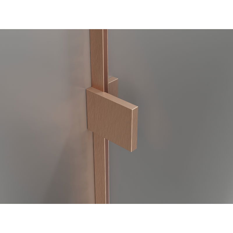 Mexen Lunar T sprchová kabína otváracia pravá 130 x 80 cm, priehľadná, brúsená meď - 834T-130-080-65-00-P