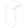 Mexen Kioto sprchová stena 100 x 200 cm, transparentnéné/biely vzor 8 mm, čierna - 800-100-101-70-97