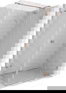 Mexen Lunar T sprchový kút pravý 130 x 110 cm, transparentný, brúsená meď - 834T-130-110-65-00-P