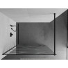 Mexen Kioto sprchová stena Walk-in 130 x 200 cm, biela vlna 8 mm, čierna - 800-130-101-70-97