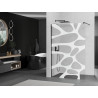 Mexen Kioto sprchová stena Walk-in 130 x 200 cm, biela vlna 8 mm, čierna - 800-130-101-70-97