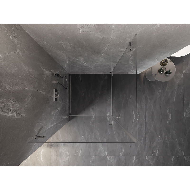 Mexen Lunar-B Duo Sprchová kabína 75 x 75 cm, priehľadná, chróm - 832-075L-075P-01-00