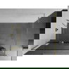 Mexen Kioto+ sprchová stena s poličkou a lištou 120 x 200 cm, transparentnéné 8 mm, zlatá - 800-120-121-50-00