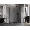 Mexen Lunar T sprchový kút s výklopnými dverami pravý 115 x 100 cm, transparentný, brúsený sivý - 834T-115-100-66-00-P