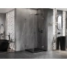 Mexen Lunar T sprchový kút otočný pravý 110 x 110 cm, transparentný, brúsený gun gray - 834T-110-110-66-00-P