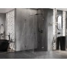 Mexen Lunar T sprchový kút otočný pravý 110 x 110 cm, transparentný, brúsený gun gray - 834T-110-110-66-00-P