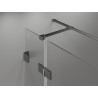 Mexen Lunar T sprchový kút otočný pravý 110 x 110 cm, transparentný, brúsený gun gray - 834T-110-110-66-00-P