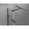 Mexen Lunar T sprchový kút otočný pravý 110 x 110 cm, transparentný, brúsený gun gray - 834T-110-110-66-00-P