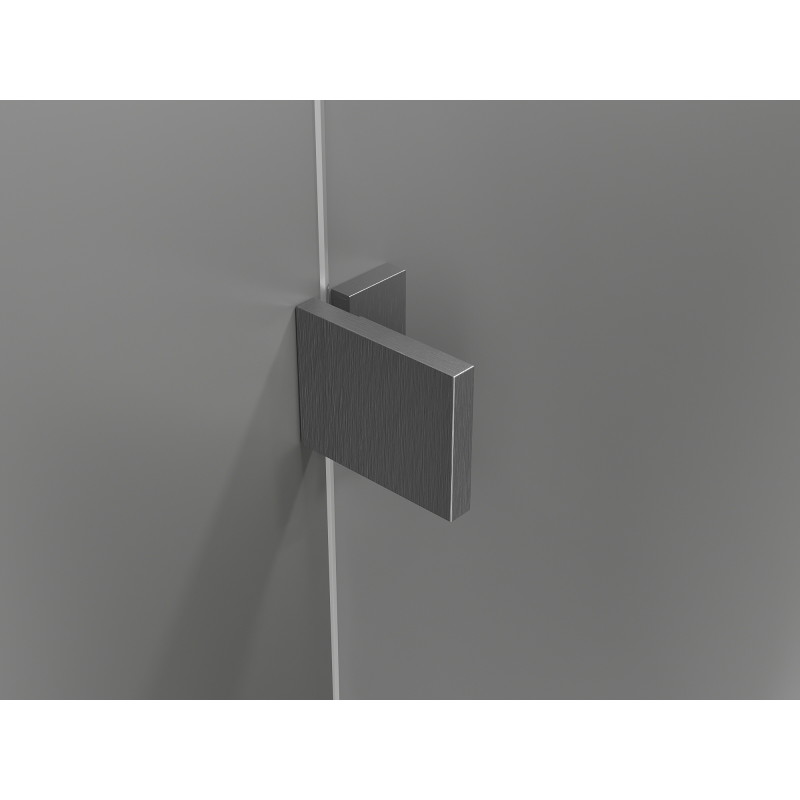 Mexen Lunar T sprchový kút otočný pravý 110 x 110 cm, transparentný, brúsený gun gray - 834T-110-110-66-00-P