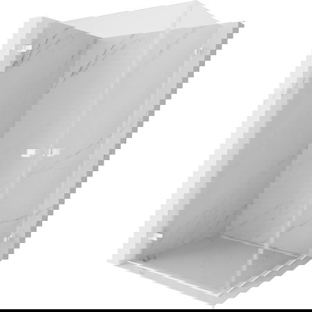 Mexen Lunar-B Duo sprchová kabína otváracia 100 x 95 cm, transparentná, biela - 832-100L-095P-20-00