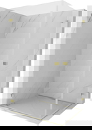 Mexen Lunar-B Duo sprchovací kút otvárací 80 x 70 cm, transparentný, zlatý - 832-080L-070P-50-00