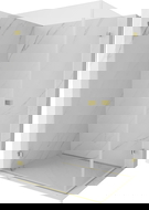 Mexen Lunar-B Duo sprchová kabína otváracia 90 x 70 cm, transparentná, zlatá - 832-090L-070P-50-00