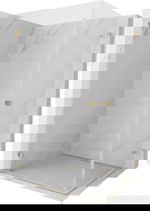 Mexen Lunar-B Duo Sprchová kabína s otváracími dverami 100 x 90 cm, priehľadná, zlatá - 832-100L-090P-50-00