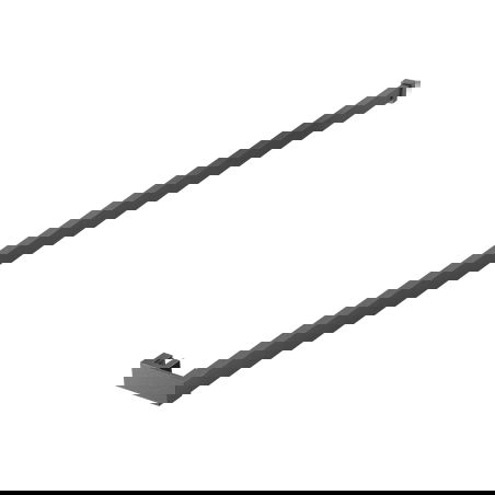 Mexen zábradlie na uteráky na sprchovú stenu, gun gray brúsená - 800-06-66