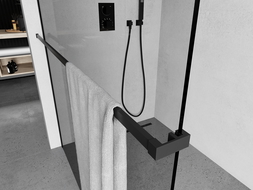 Mexen lišta na uteráky na sprchovú stenu, čierna - 800-06-70