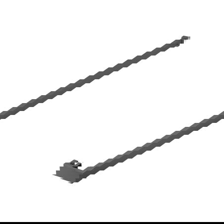 Mexen držiak na uteráky na sprchovú stenu, gun metal - 800-06-95