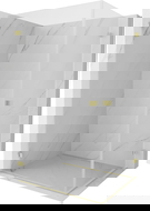 Mexen Lunar-B Duo sprchová kabína otváracia 100 x 90 cm, transparentná, zlatá brúsená - 832-100L-090P-55-00