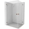 Mexen Lunar-B Duo sprchový kút 100 x 75 cm, číre, ružové zlato - 832-100L-075P-60-00