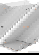 Mexen Lunar-B Duo sprchová kabína s otváracími dverami 90 x 80 cm, transparentná, ružové zlato - 832-090L-080P-60-00