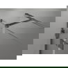 Mexen Lunar T sprchový kút s otváracími dverami pravý 120 x 120 cm, transparentný, kartáčovaná gun gray - 834T-120-120-66-00-P