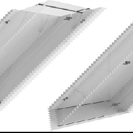 Mexen Lunar T sprchový kút s pravými dverami 130 x 120 cm, transparentný, brúsený gun gray - 834T-130-120-66-00-P