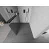 Mexen Kioto+ sprchová bariéra s poličkou Walk-in 90 x 200 cm, zrkadlo, čierna - 800-090-121-70-50