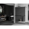 Mexen Kioto+ sprchová bariéra s poličkou Walk-in 90 x 200 cm, zrkadlo, čierna - 800-090-121-70-50