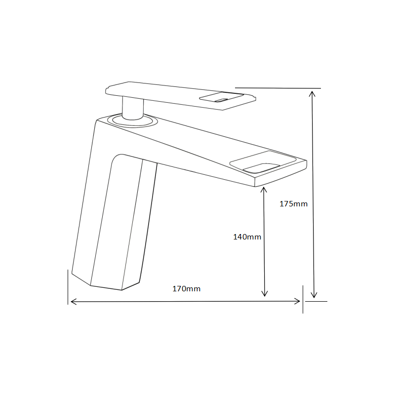 Mexen Topaz batéria umývadlová, čierna - 73900-70