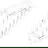 Mexen Lunar T sprchový kút výklopný pravý 115 x 70 cm, transparentný, gun metal - 834T-115-070-95-00-P