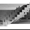Mexen Kioto+ sprchová stena s poličkou a lištou 100 x 200 cm, transparentnéné/biely vzor 8 mm, čierna - 800-100-121-70-97