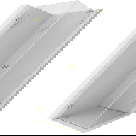 Mexen Lunar-B L sprchová kabína ľavá 100 x 100 cm, transparentná, zlatá - 832L-100-100-50-00-L