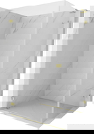 Mexen Lunar-B L sprchová kabína otočná ľavá 100 x 80 cm, transparentná, zlatá kartáčovaná - 832L-100-080-55-00-L