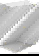 Mexen Lunar-B L sprchová kabína závesná ľavá 100 x 90 cm, transparentná, zlatá kartáčovaná - 832L-100-090-55-00-L