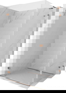 Mexen Lunar-B L sprchová kabína s otváracími dverami ľavá 80 x 70 cm, transparentná, ružové zlato - 832L-080-070-60-00-L