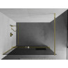 Mexen Kioto+ sprchová stena s policou Walk-in 120 x 200 cm, grafit, zlatá - 800-120-121-50-40
