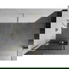 Mexen Kioto+ sprchová stena s poličkou a lištou 90 x 200 cm, transparentnéné/čierny vzor 8 mm, zlatá - 800-090-121-50-77