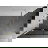 Mexen Kioto+ sprchová stena s poličkou a lištou 110 x 200 cm, transparentnéné/čierny vzor 8 mm, zlatá - 800-110-121-50-77