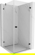 Mexen Lunar-B sprchová kabína s pravým otváraním 70 x 70 cm, priehľadná, čierna - 832-070-070-70-00-P